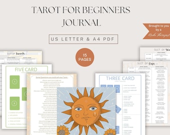 Tarot Journal Printable, Beginner's Guide, Card Spreads (PDF Download)