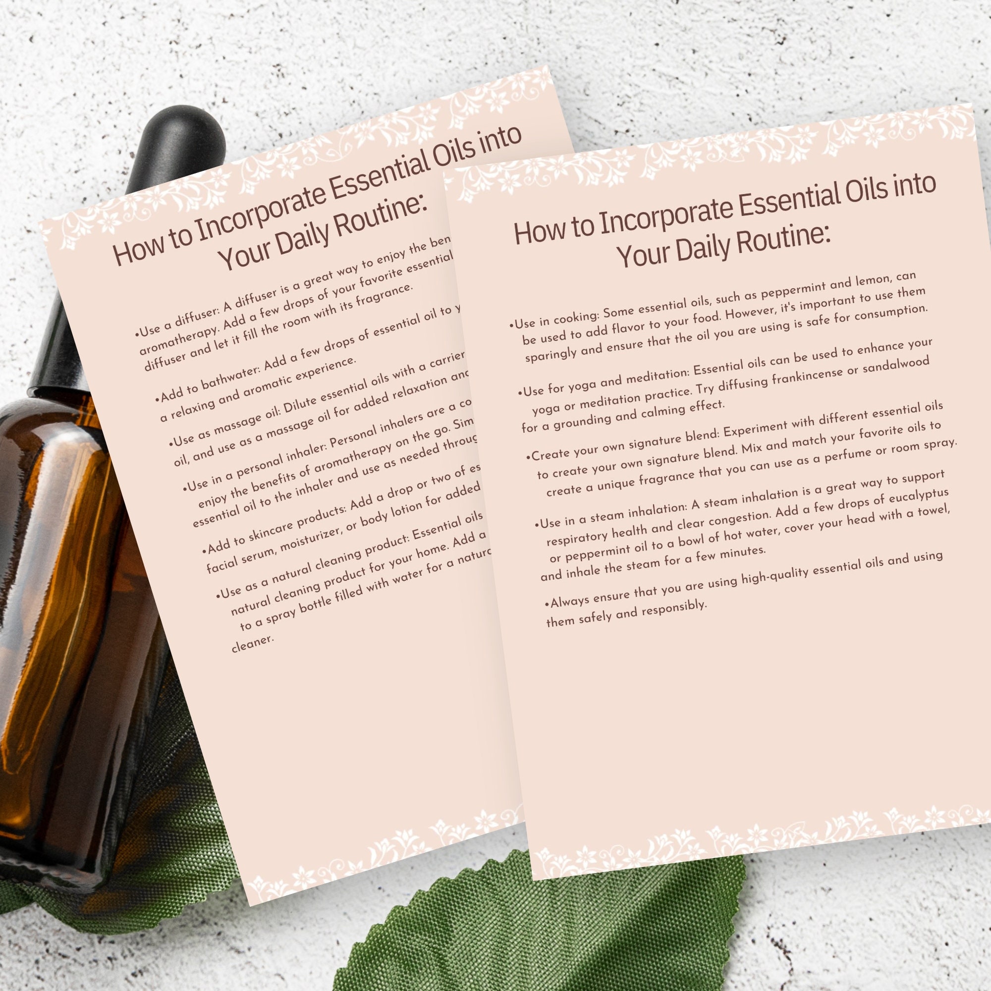 Essential Oil Information Reference Guide Essential Oil Data Cheat ...