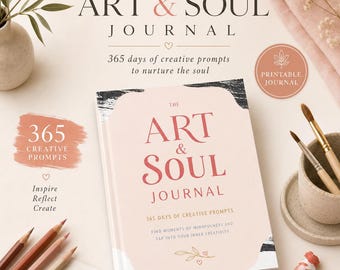 Art and Soul Journal – 365 Day Illustrated Prompts (PDF and Canva)