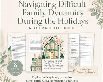 Holiday Family Dynamics Guide, Therapy Worksheets (Digital Download)