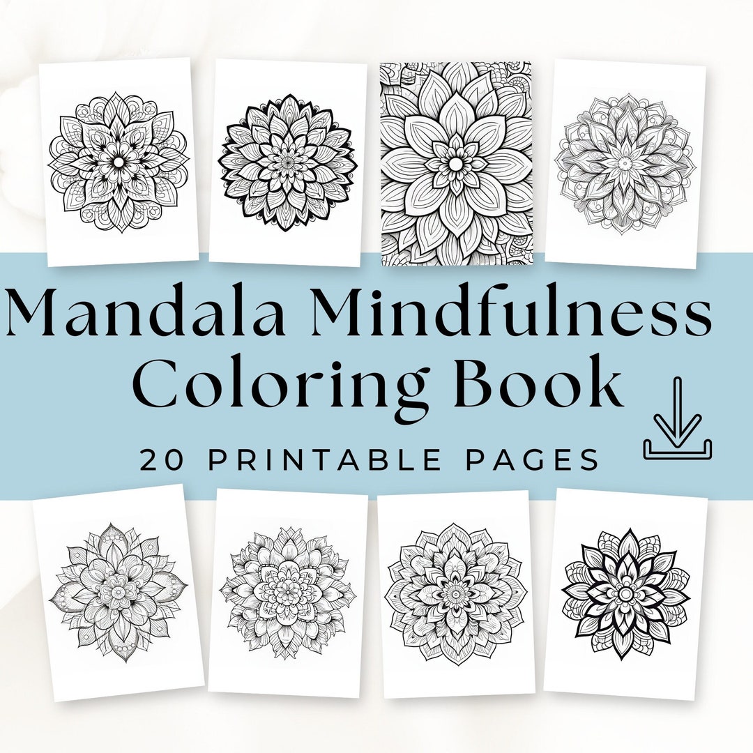 Mandala Adult Coloring Book, Coloring Book PDF, Stress Relief, Coloring ...