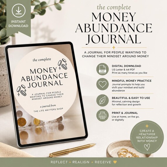 Money Mindset Journal | Law of Attraction Workbook (PDF)