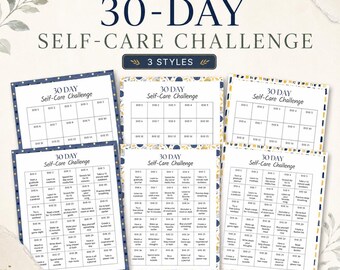 Self-Care 30-Day Challenge Tracker Printable (PDF)
