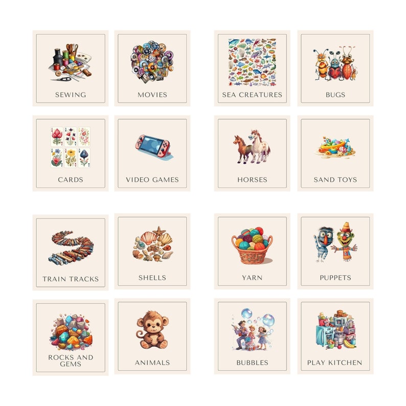 Editable Toy Bin Labels, Playroom Organization, 80 Illustrated Pictures ...