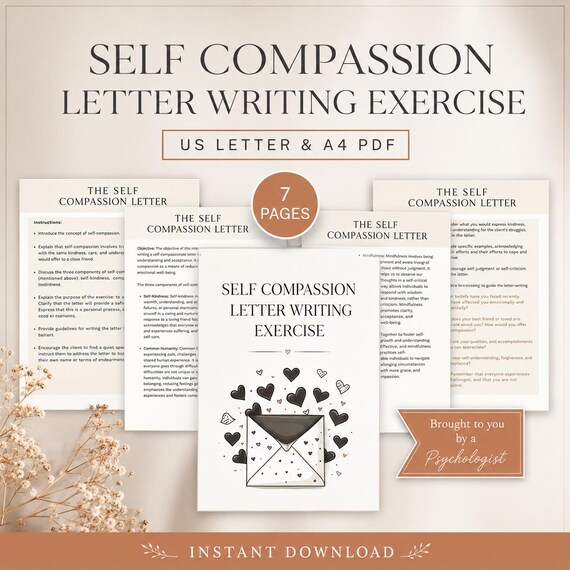 Self-Compassion Letter Writing Exercise, Therapy Treatment Plan (PDF)