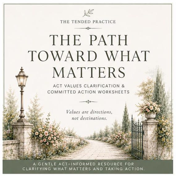 Acceptance and Commitment Therapy Worksheets, ACT Tools for Mental Health, Cognitive Defusion, Values Worksheets