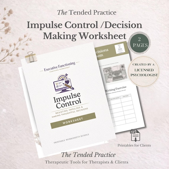 Executive Function Activities for ADHD, Impulse Control, Decision Making