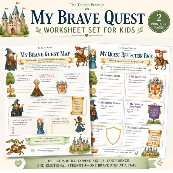 CBT Activities for Kids, Fun Worksheets, Anxiety Relief Games, Coping Skills, Mental Health Tools for Children