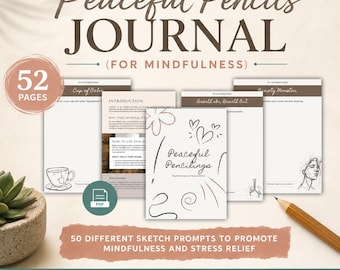 Mindful Sketching Journal, 50 Prompts for Calmness (PDF)