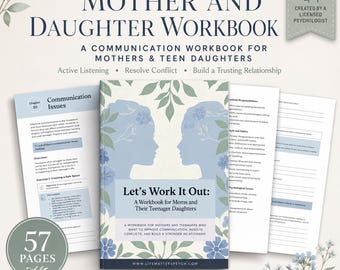 Mother-Daughter Communication Workbook | Teen Conflict Resolution (Digital Download)