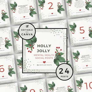 Instagram Posts For Mental Health, Canva Templates, Mental Health Therapists, Wellness Coach, Therapy Business, Holiday Instagram Stories