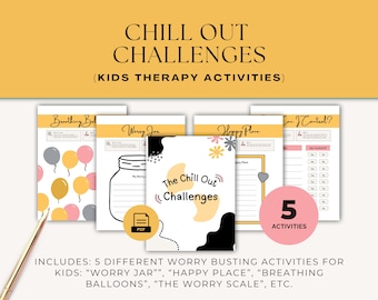 Kids Anxiety Relief Worksheets, Calming Activities (PDF Download)