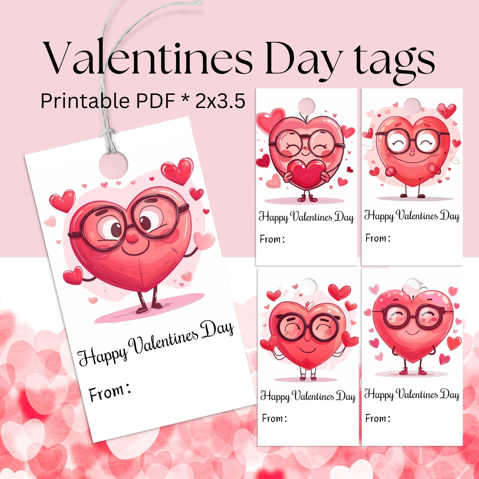 360-Piece Valentine Gift Tags With String - Heart & Rectangle Kraft Paper Tags For Gift Wrapping
