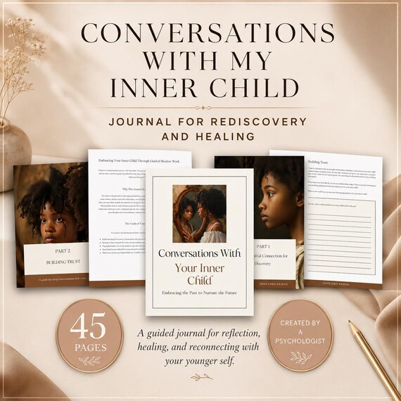 Inner Child Therapy Journal, Reparenting Worksheets (Digital Download)