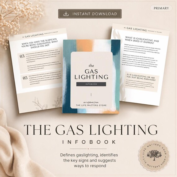 Gaslighting Info Book | Mental Health Journal, Boundaries (PDF Download)