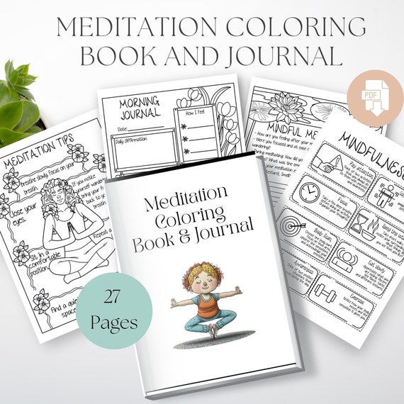 Mindfulness Meditation Journal and Coloring Book (PDF)