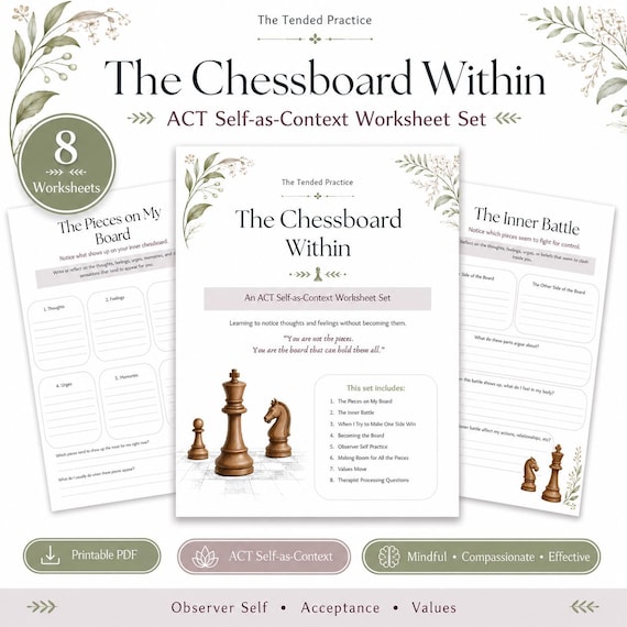 Acceptance and Commitment Chessboard Metaphor Worksheets