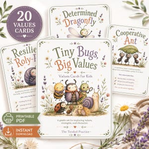 Acceptance and Commitment Therapy for Kids, Emotional Learning Cards, Mindfulness Tools, ACT Worksheets, Growth Mindset