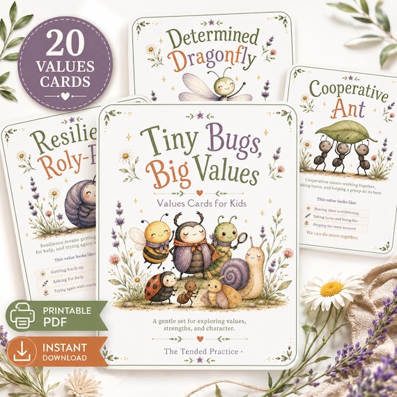 Acceptance and Commitment Therapy Values Cards for Kids