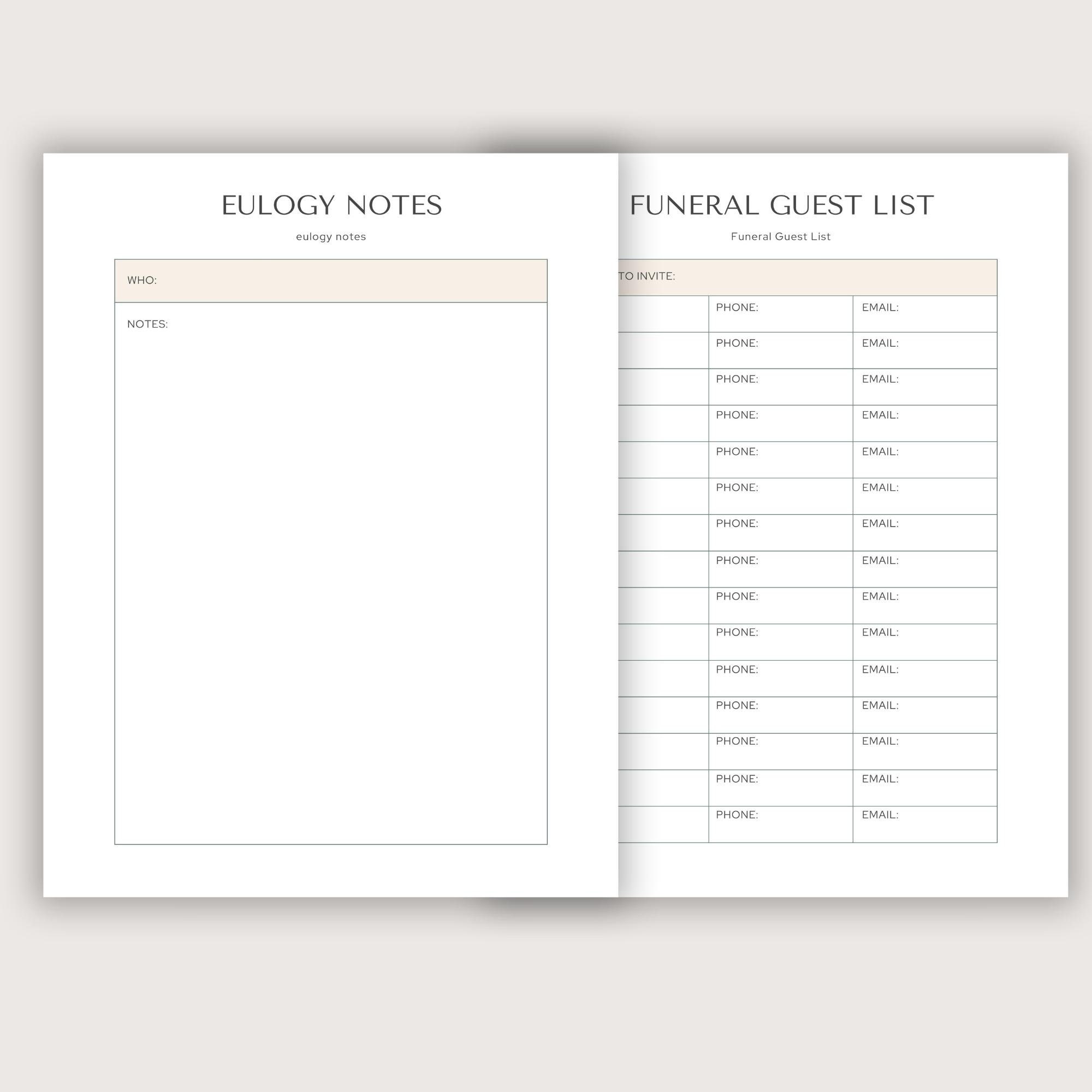 End of Life Planner Printable, Family Planning, Estate Organization ...