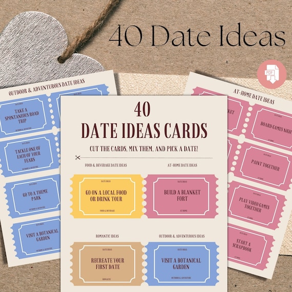 Date Night Idea Cards | Printable Couple's Gift (Digital Download)
