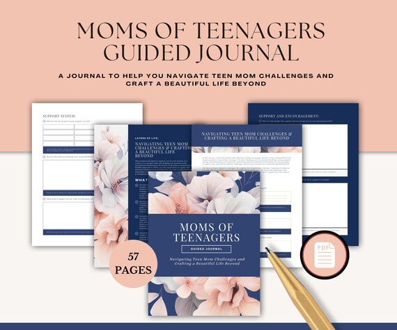 Teenage Mom Guided Journal | Self-Care Prompts (PDF)