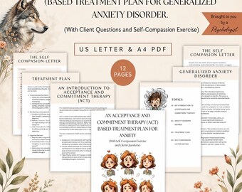 Planificateur de traitement, Trouble anxieux, Thérapie d'acceptation et d'engagement, Pleine conscience, Psychologie, Counseling Intervention thérapeutique