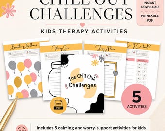 Kids Anxiety Relief Worksheets, Calming Activities (PDF Download)