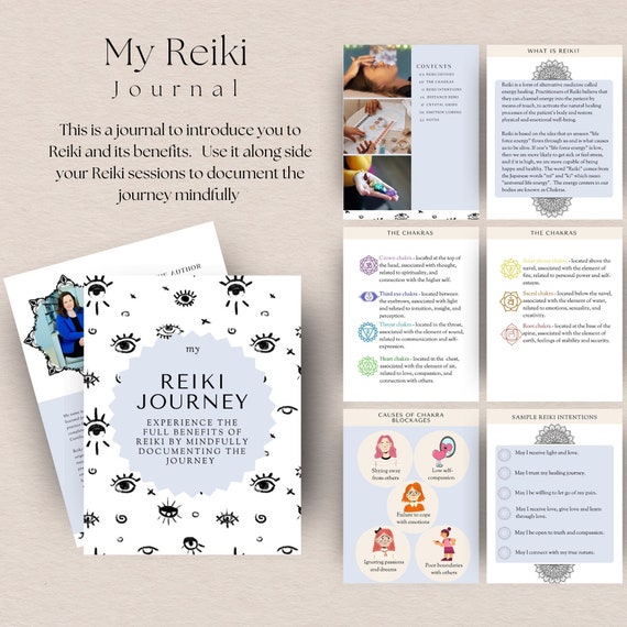 Reiki Session Journal | Chakra Guides, Crystal Grids (PDF)