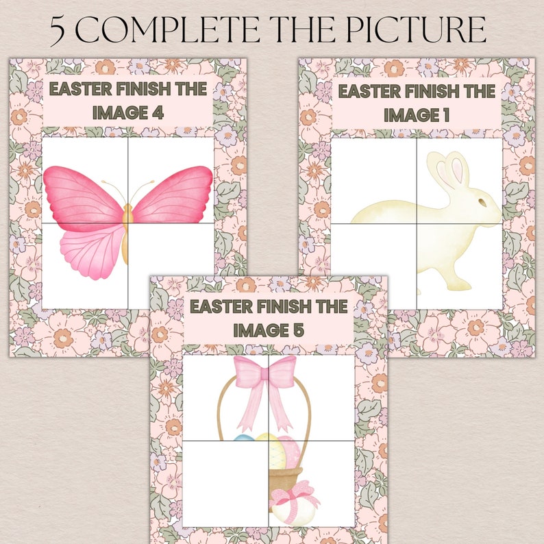 Kids Easter Activity Pack Printable, Games, Coloring (PDF) - Etsy