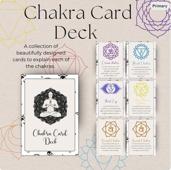 Chakra Card Deck, Reiki Symbols, Chakra Healing (PDF)