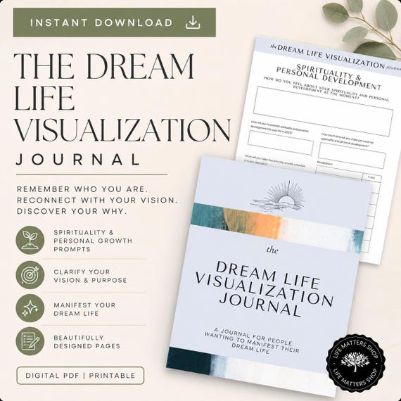 Dream Life Manifesting Journal - Editable Canva Template (Digital Download)