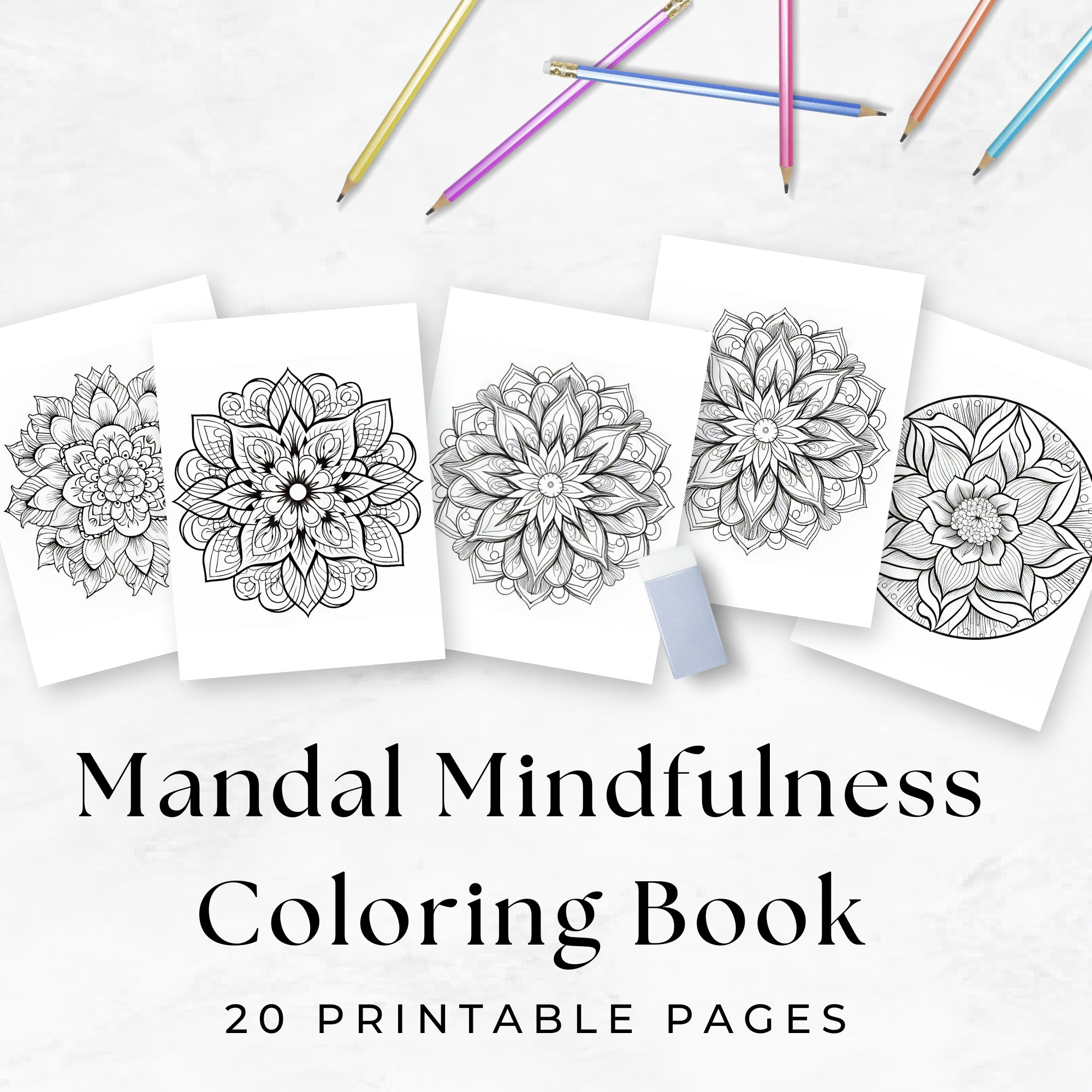 Mandala Adult Coloring Book, Coloring Book PDF, Stress Relief, Coloring ...