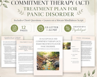 Planificateur de traitement, Trouble panique, Thérapie d'acceptation et d'engagement, Pleine conscience, Psychologie, Counseling, Intervention thérapeutique