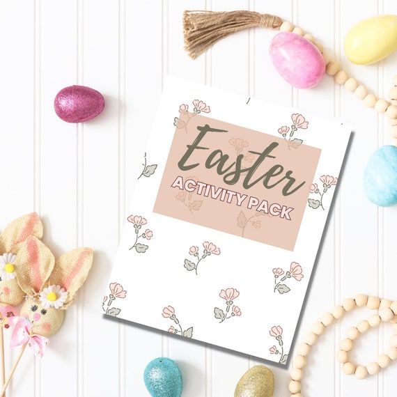 Kids Easter Activity Pack Printable, Games, Coloring (PDF)
