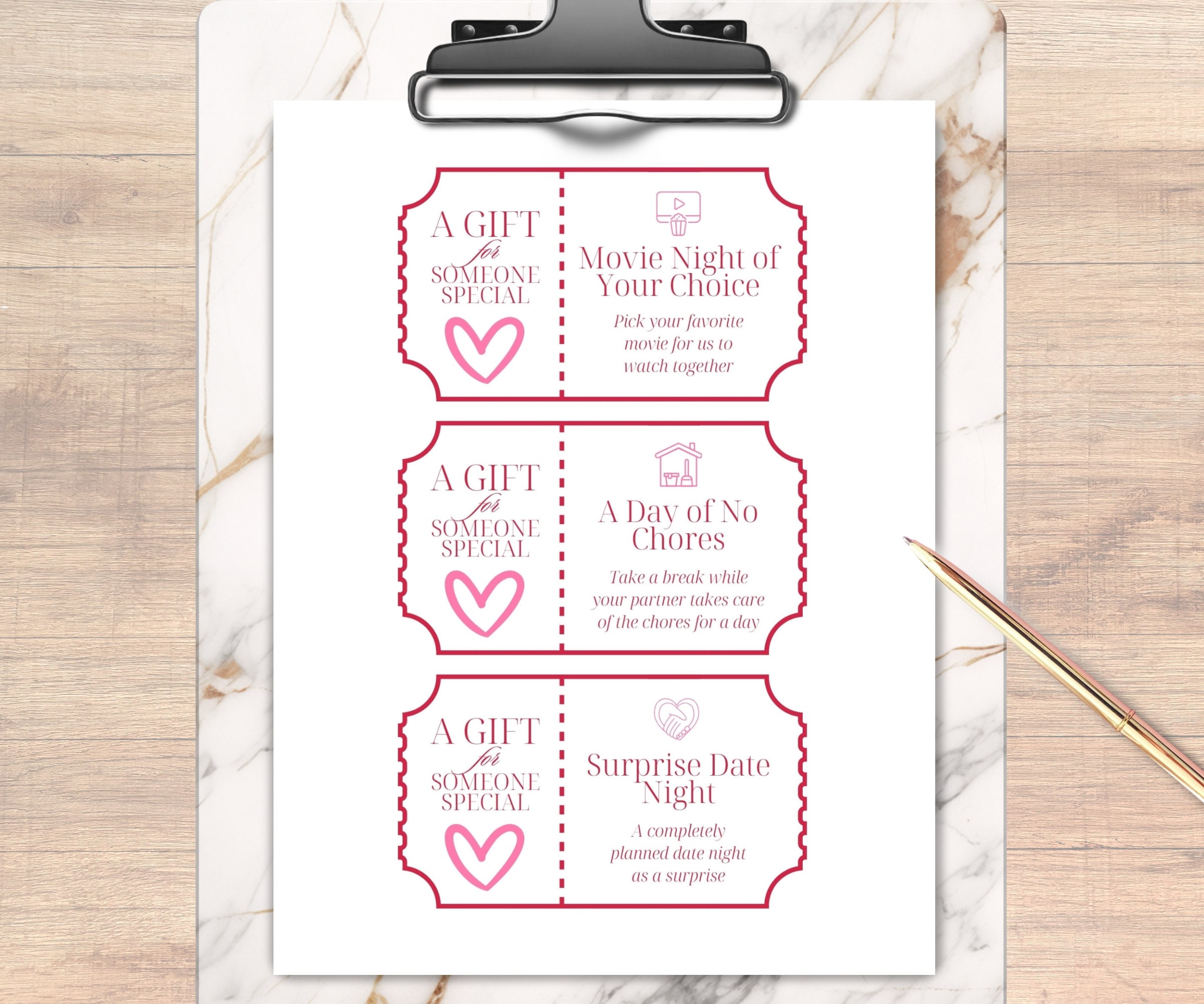 Love Coupon Book for Couples, Printable Coupon Book, Valentines Day ...