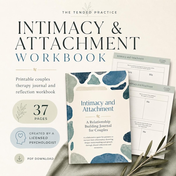 Couples Therapy Workbook | Intimacy & Attachment Exercises (PDF)