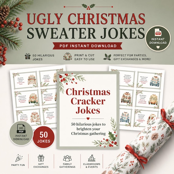 Christmas Jokes Cracker Jokes Christmas Cracker Fillers Christmas Riddles Xmas Jokes Stocking Stuffers Christmas Cracker Jokes