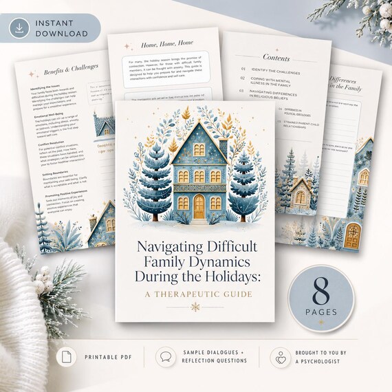 Family Holiday Dynamics Guide, Therapist-Created (Digital Download)