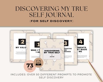 Guided Self-Discovery Journal, Personal Growth Workbook (Digital Download)