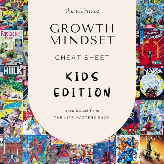 Growth Mindset Kids Workbook, Counseling Therapy, Editable (Digital Download)
