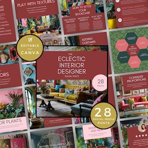Interior Design Templates, Social Media Posts | Designer Marketing | Modern Furniture | Home Decor Marketing | Instagram Post Templates