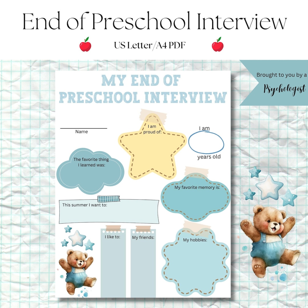 Preschool Kids Interview, Begin Summer, Questions, Teacher, Last Day ...