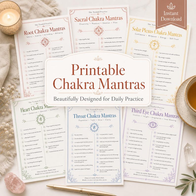 Chakra Cheat Sheet, Printable Guide for Energy Healing, Chakra ...