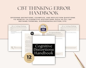 CBT Cognitive Distortions Handbook | Thinking Errors, Therapy (PDF Pattern)