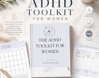 Kit de Planejamento para TDAH para Mulheres | Diário, Mensal, Anual (Digital)