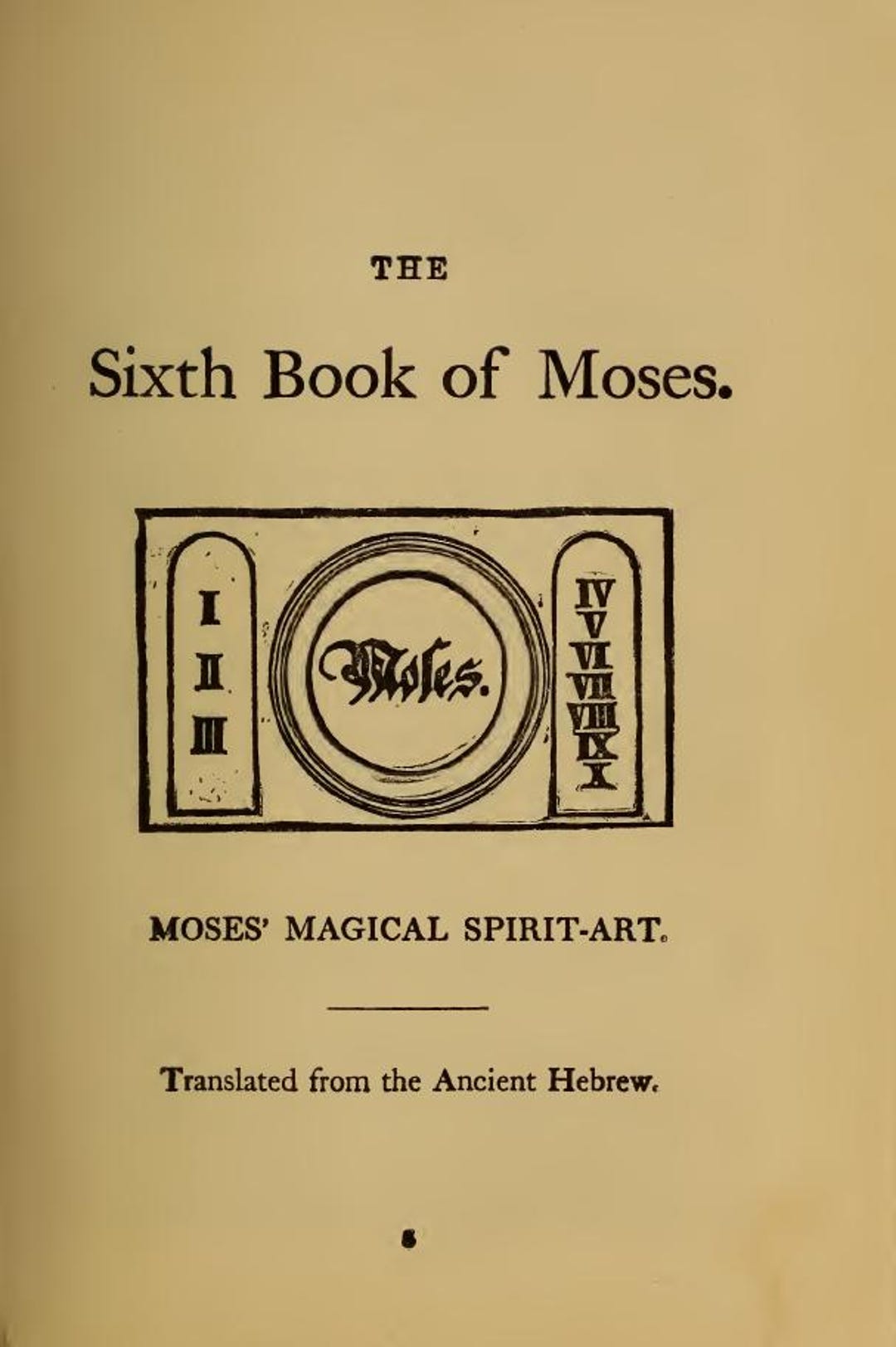 The Sixth And Seventh Books Of Moses Pdf