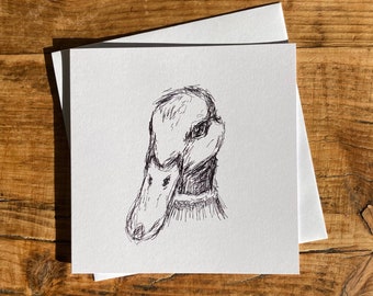 Pen Sketch duck card