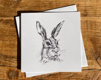 Pen Sketch hare card