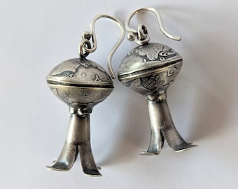 Vintage Mercury Dime Squash Blossom Earrings